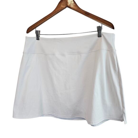DSG Golf Skort Womens XXL White Performance High Rise Tennis Gym Preppy Twee B - Picture 1 of 9